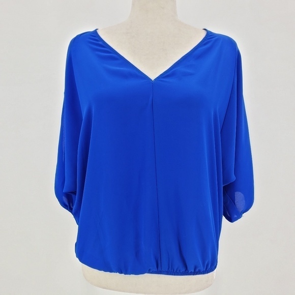 XOXO Tops - XOXO Royal Blue & Silver Blouse Top Small